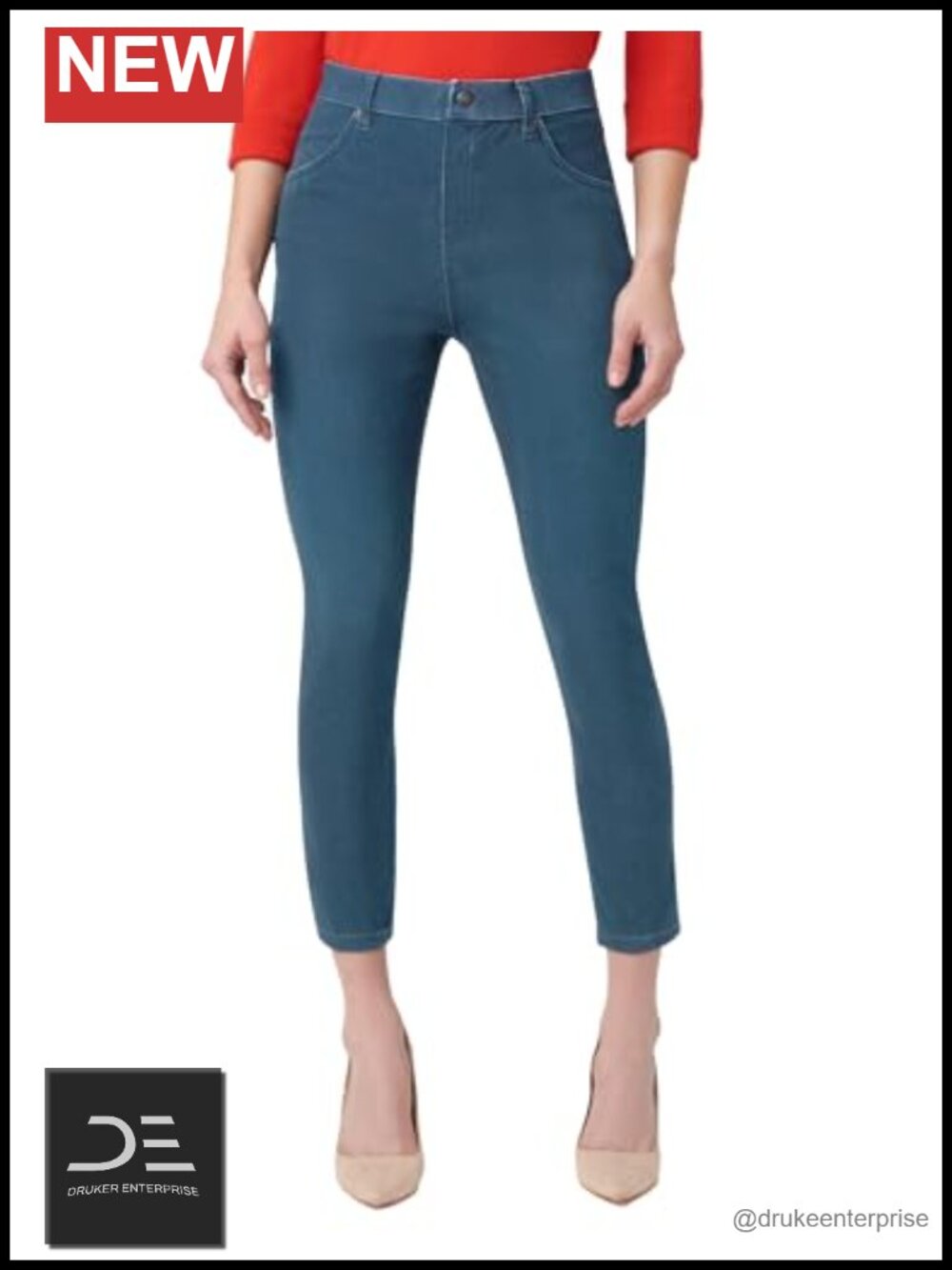 Ultra Soft Denim Skimmer Leggings High Rise Skinny Stretch